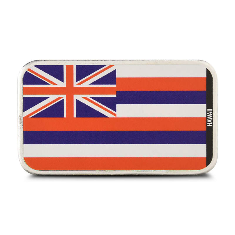1 oz Colorized Stacking Across America Hawaii State Flag Silver