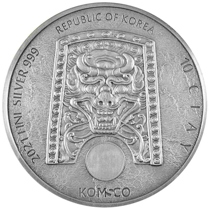 2021 10 oz Antique South Korean Silver Chiwoo Cheonwang l JM Bullion™