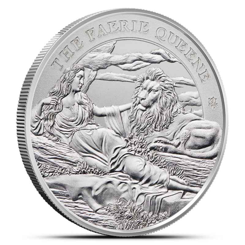 2024 1 oz St Helena Silver Faerie Queene Una and The Lion Coin l