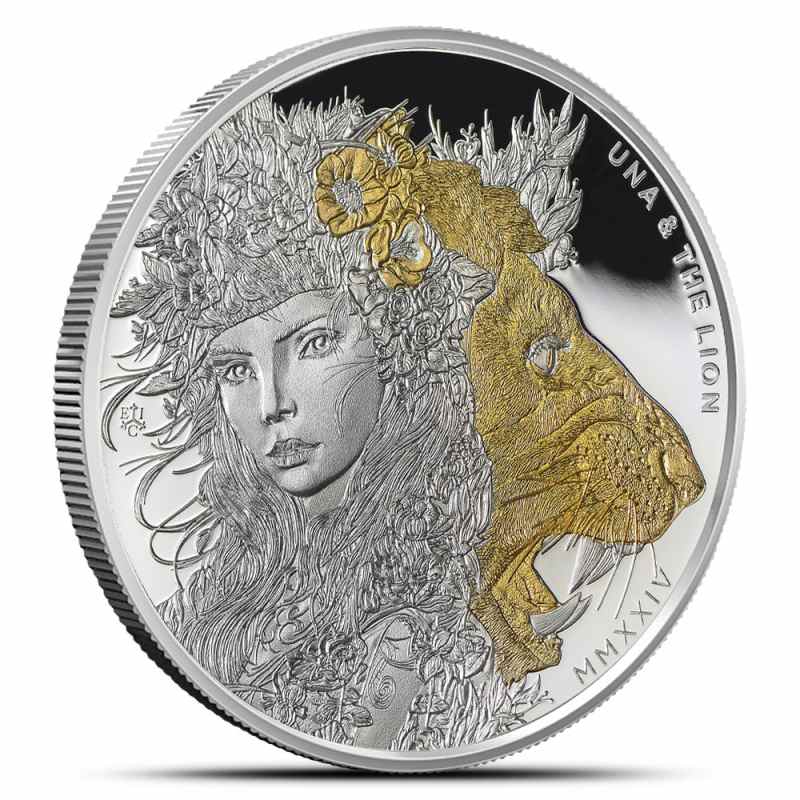 2023年 Una and the Lion シルバー　ウナとライオン 2023 Una & The Lion 1oz Silver Proof Coin – The East India Company