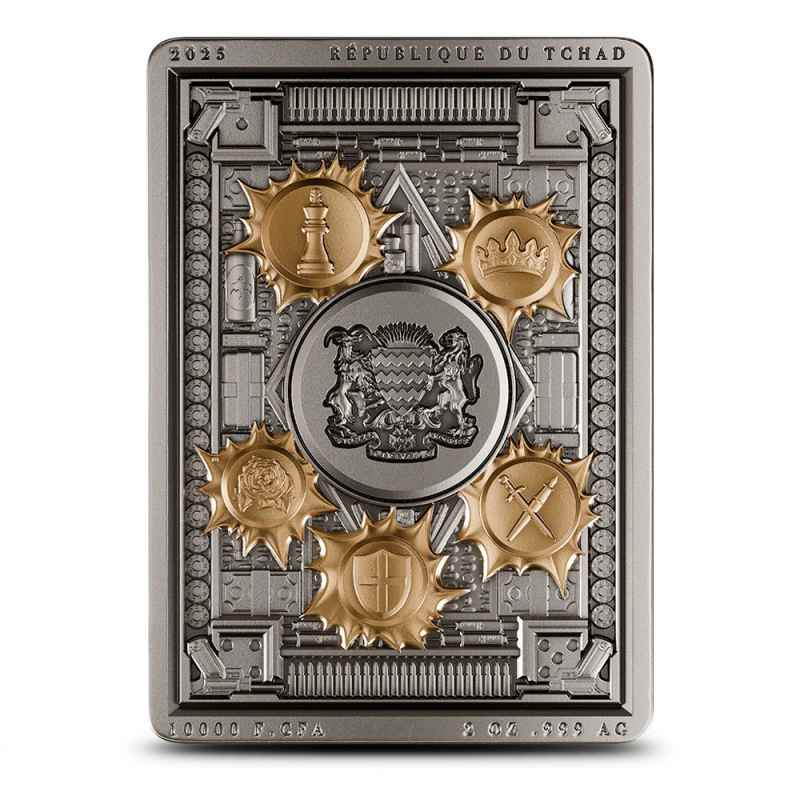 2025 2 oz Antique Republic of Chad Silver Genovese Crime Family