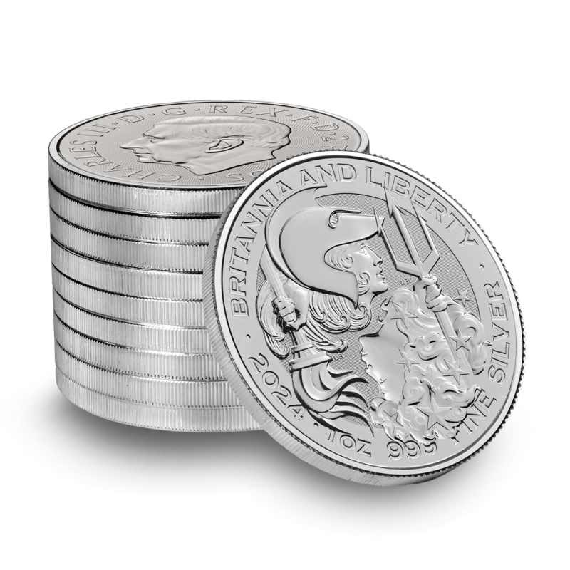 2024 1 oz British Silver Britannia and Liberty Coin (BU) l JM Bullion™