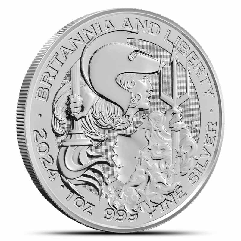 1オンス 2024 Britannia and Liberty 1oz 銀貨 2024 1 oz British Silver Britannia and Liberty Coin (BU) l JM Bullion™