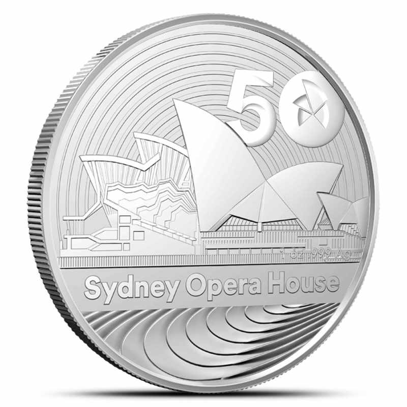【純銀】　2023 オーストラリア　シドニーオペラハウス50周年　銀貨　ケース付 2023 1 oz RAM Silver Sydney Opera House 50th Anniversary Coin l JM