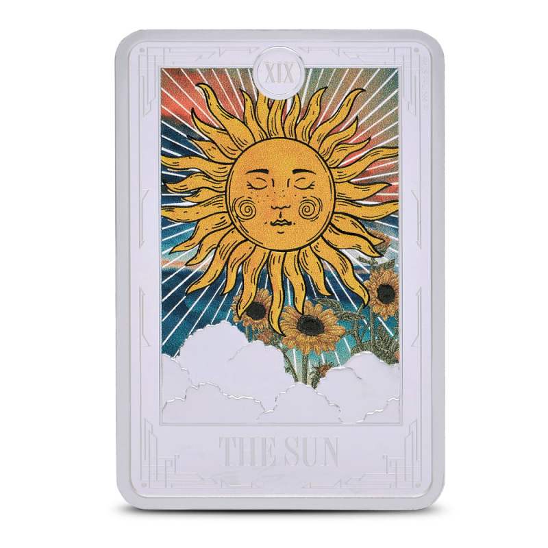 1oz 銀貨 コレクターズアイテム 2024年 ニウエ タロットカード、、 太陽 2024 1 oz Colorized Niue Silver Tarot Cards The Sun Coin l JM Bullion™