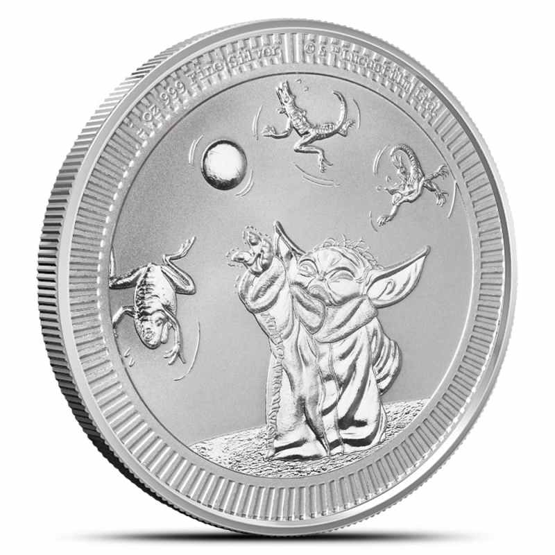 2021年 ニウエ「スターウオーズ・ベイビーヨーダ」純銀 1オンス 銀貨 2024 1 oz Niue Silver Star Wars Baby Yoda Coin (BU) l JM Bullion™