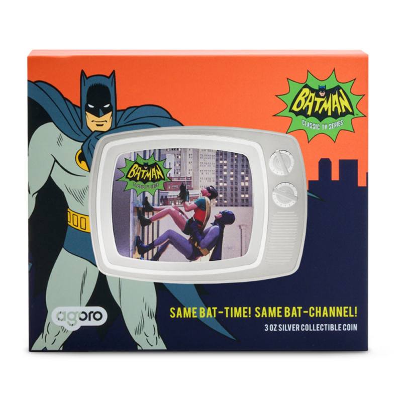 2024 3 oz Proof Colorized Niue Silver Same BAT-TIME! Same BAT