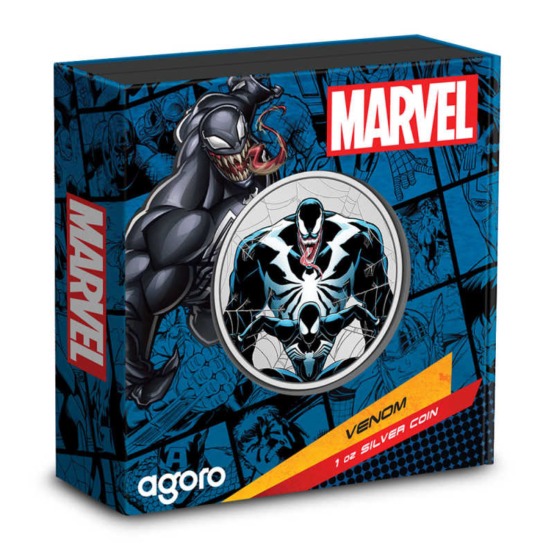 星*奨様 【新品未開封】美品Marvel Select ULTIMATE VEN 2024 1 oz Proof Colorized Niue Silver Marvel Venom Coin l JM Bullion™