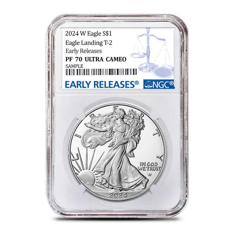 2024-W 1 oz Proof American Silver Eagle Coin NGC PF70 UCAM ER l JM