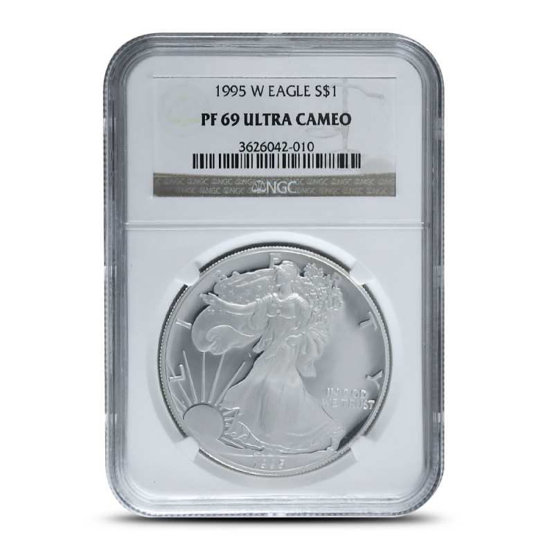 1995-W 1oz Proof American Silver Eagle Coin NGC PF69 UCAM l JM
