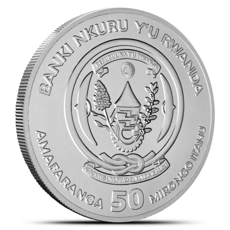 アフリカンワイルドライフ エレファント 1 oz 銀貨 2024年 2024 1 oz Rwandan Leopard Silver Coin (BU) l JM Bullion™