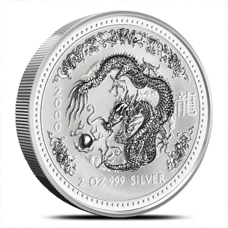 2000年　ルナシリーズ silver coin Australia『龍』 2000 2 oz Australian Silver Lunar Dragon Coin l JM Bullion™