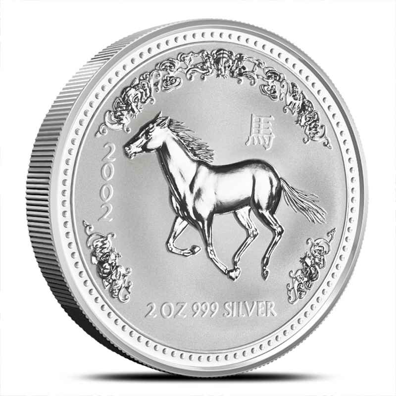 2002 2 oz Australian Silver Lunar Horse Coin l JM Bullion™
