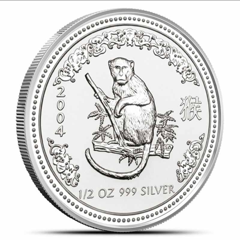 2004 1/2 oz Australian Silver Lunar Monkey Coin l JM Bullion™