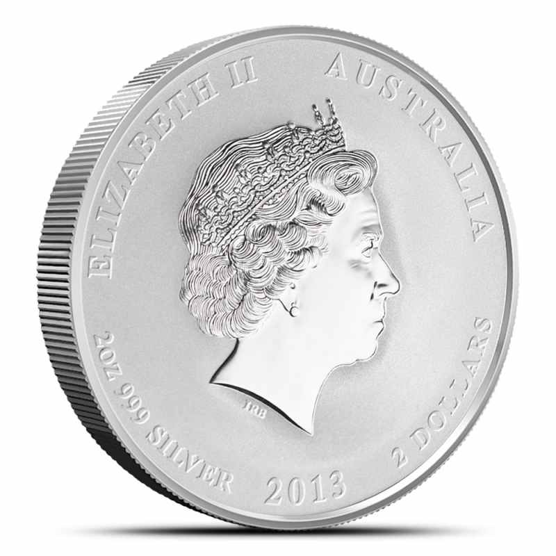 2013 2 oz Australian Silver Lunar Snake Coin l JM Bullion™