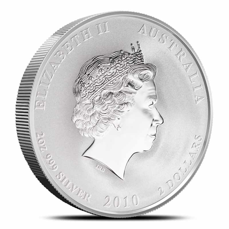 2010 2 oz Australian Silver Lunar Tiger Coin l JM Bullion™