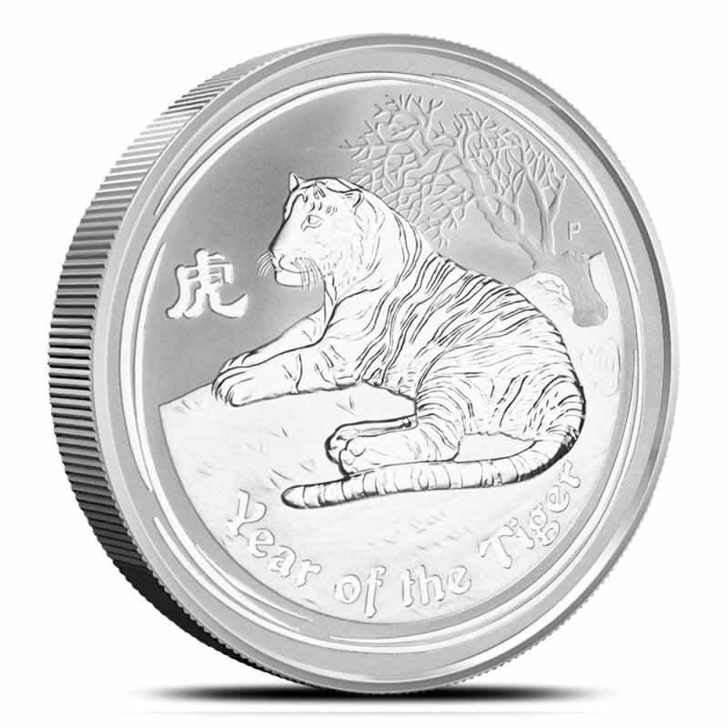 2010 2 oz Australian Silver Lunar Tiger Coin l JM Bullion™