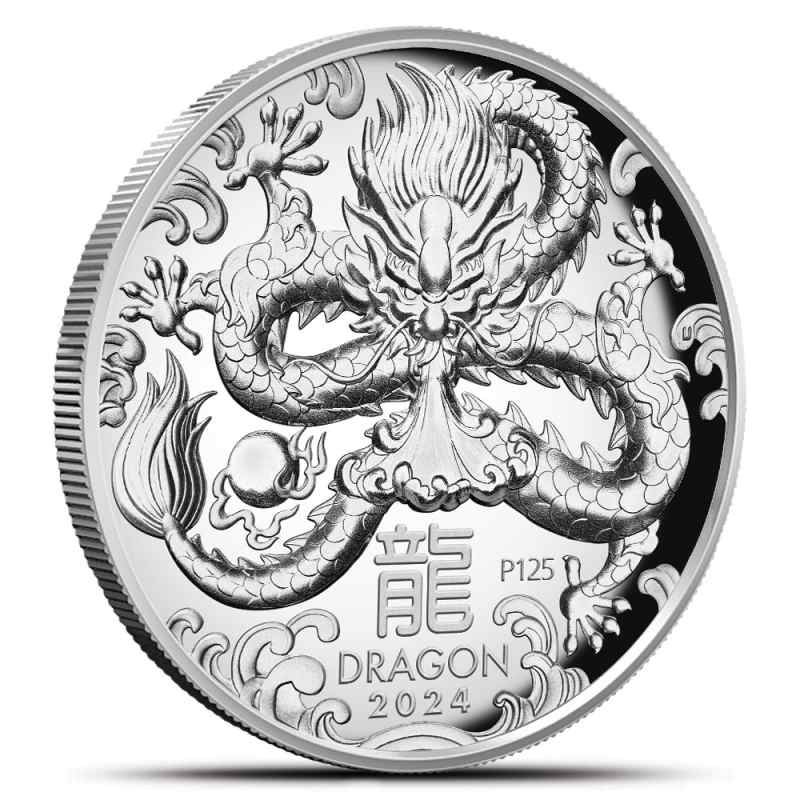 2024 Proof Australian Silver Lunar Dragon Coin (High Relief) l JM