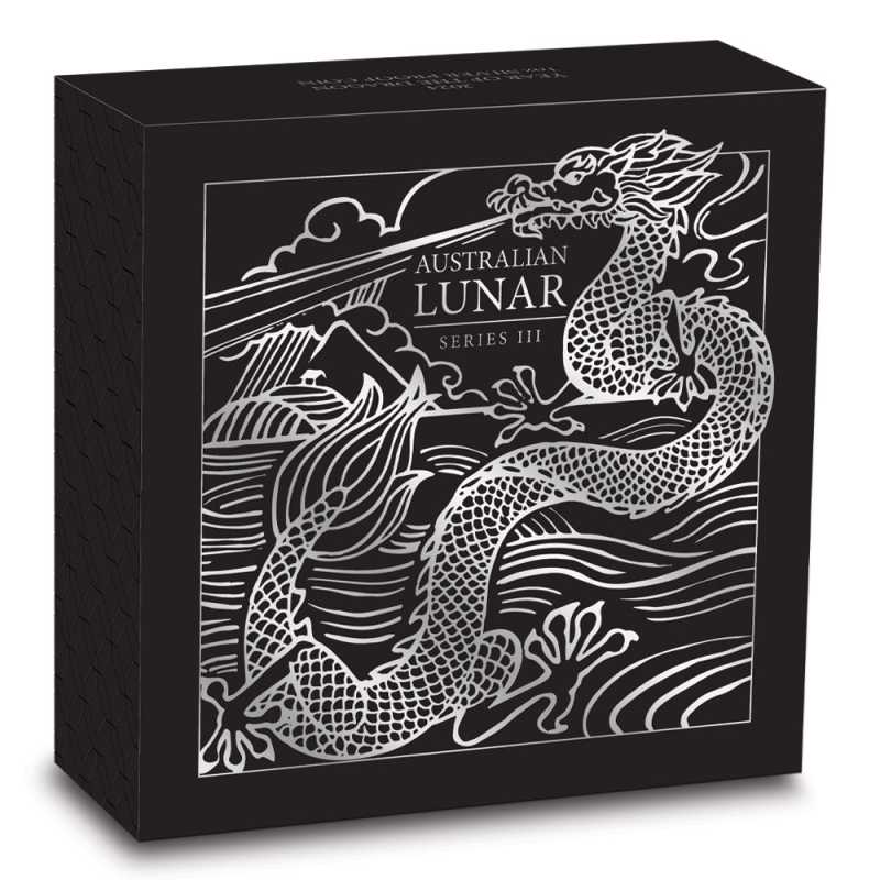 2024 Proof Australian Silver Lunar Dragon Coin (Box + CoA) l JM