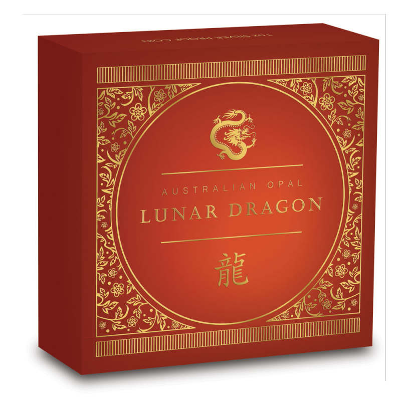 2024 1 oz Proof Australian Silver Lunar Dragon Opal Coin l JM Bullion™