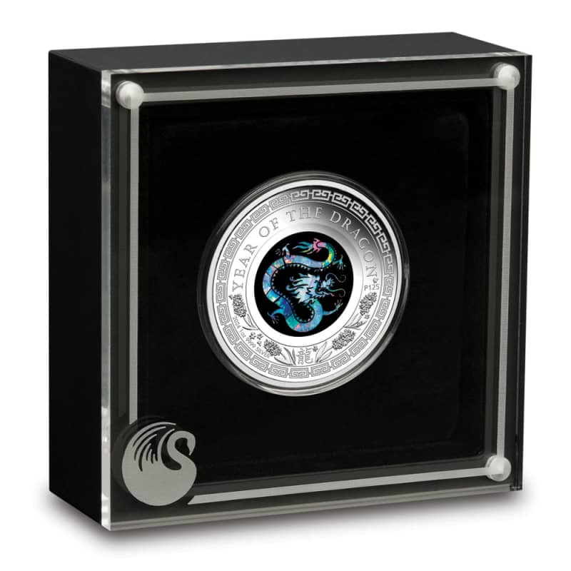 2024 1 oz Proof Australian Silver Lunar Dragon Opal Coin l JM Bullion™