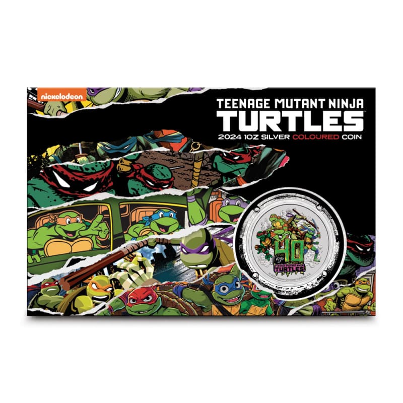 Colorized Tuvalu Silver Teenage Mutant Ninja Turtles 40th