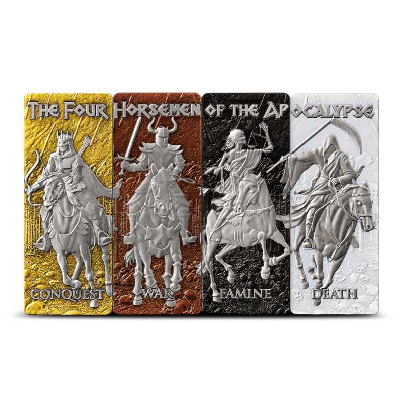 2024 Antique Barbados Four Horsemen of the Apocalypse Silver Coin