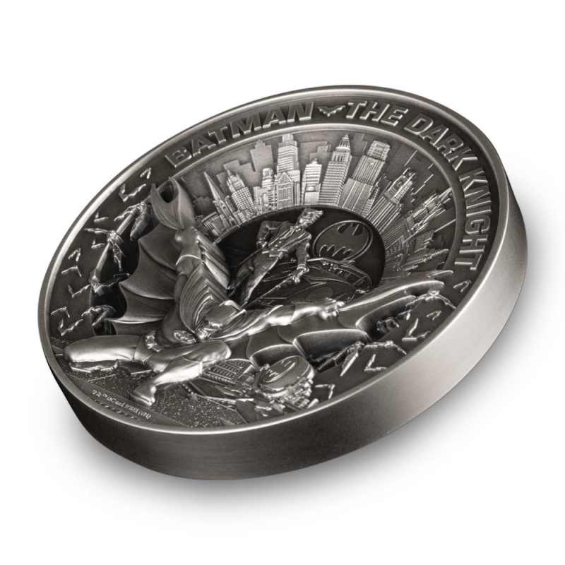 バットマン記念硬貨 2024 10 oz Antique Barbados Silver Batman The Dark Knight Coin l