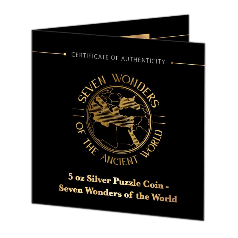 2024 Burundi Silver Seven Wonders of the World Puzzle Coin Set l