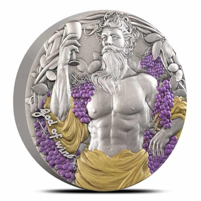 2025 2 oz Antique Cameroon Silver God of Wine Dionysus Coin l JM