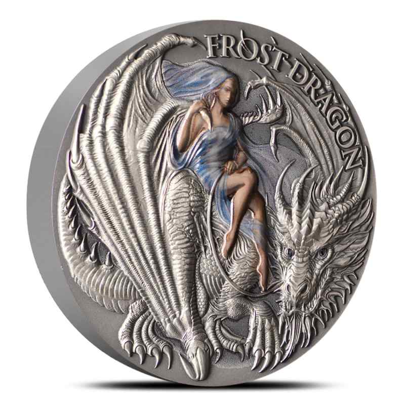 オリエンタル・ラング ドラゴン学 2オンス 銀貨 CFA カメルーン 2024 2024 2 oz Antique Cameroon Silver Dragonology Frost Dragon Coin l