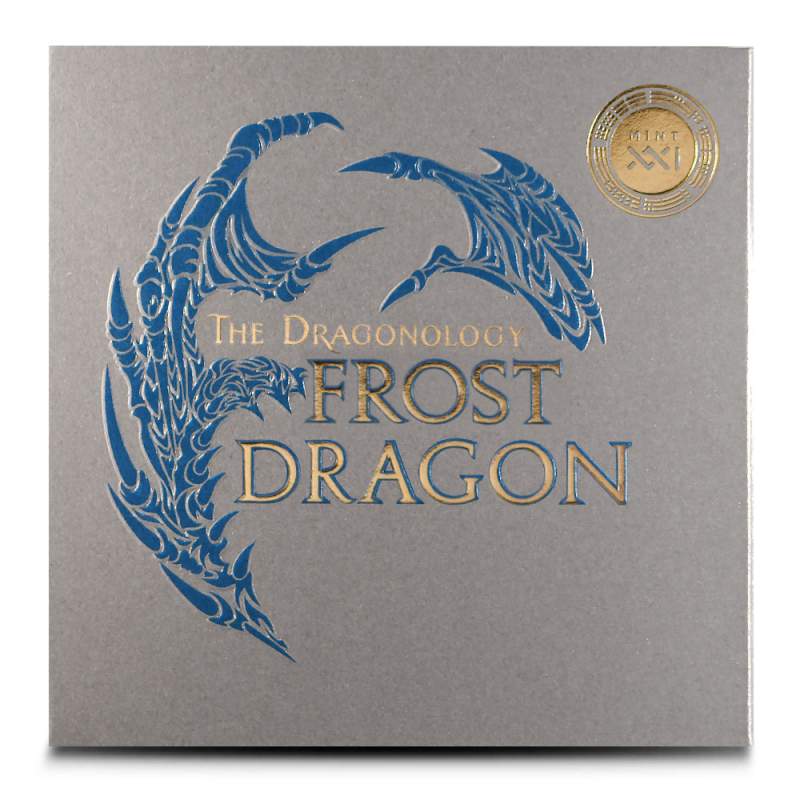 2024 2 oz Antique Cameroon Silver Dragonology Frost Dragon Coin l