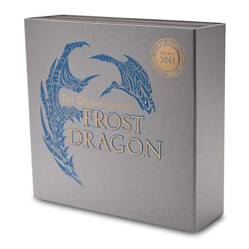 2024 2 oz Antique Cameroon Silver Dragonology Frost Dragon Coin l