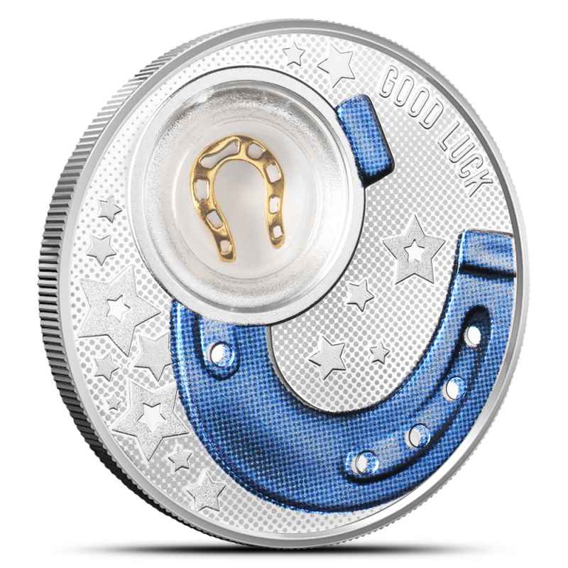 2024 14.14 Gram Proof Cameroon Silver Good Luck Horseshoe Coin l