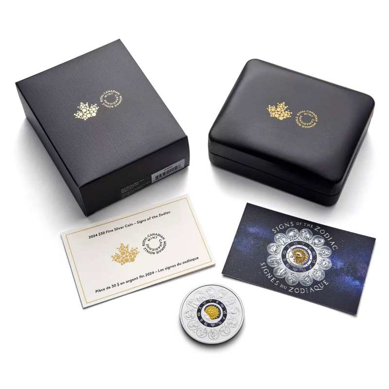2024 2 oz Proof Canadian Silver Signs of the Zodiac Coin l JM Bullion™