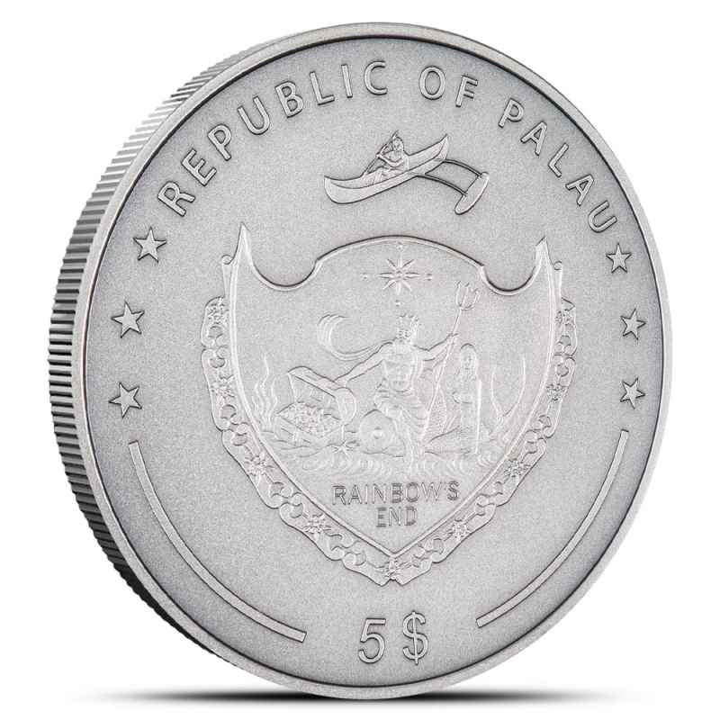 2024 1 oz Antique Palau Silver Poker Card Guard Coin l JM Bullion™