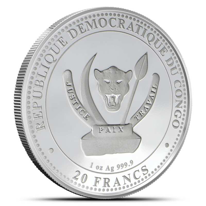 2024 1 oz Congo Silver Triceratops Coin (BU) l JM Bullion™