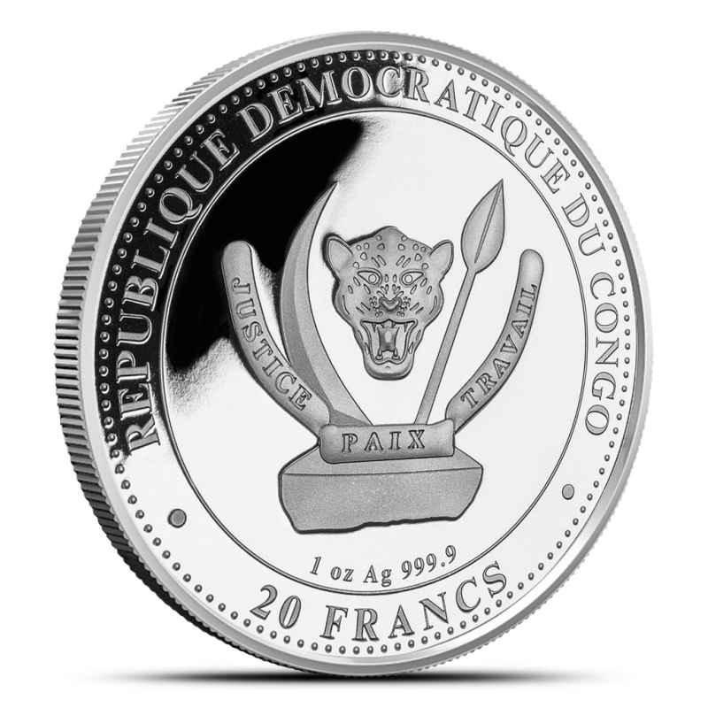 2023 1 oz Colorized Congo Silver Stegosaurus Coin (BU) l JM Bullion™