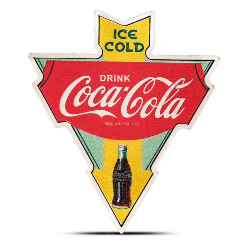 1 oz Coca-Cola Silver 1930's Vintage Sign (Box + CoA) l JM Bullion™