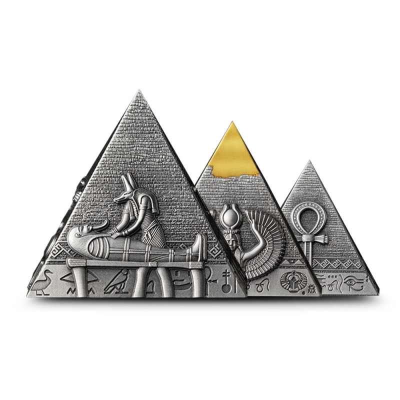 シュタイフ　peace replica 2024 Djibouti Silver Pyramids of Giza 3-Coin Set l JM Bullion™