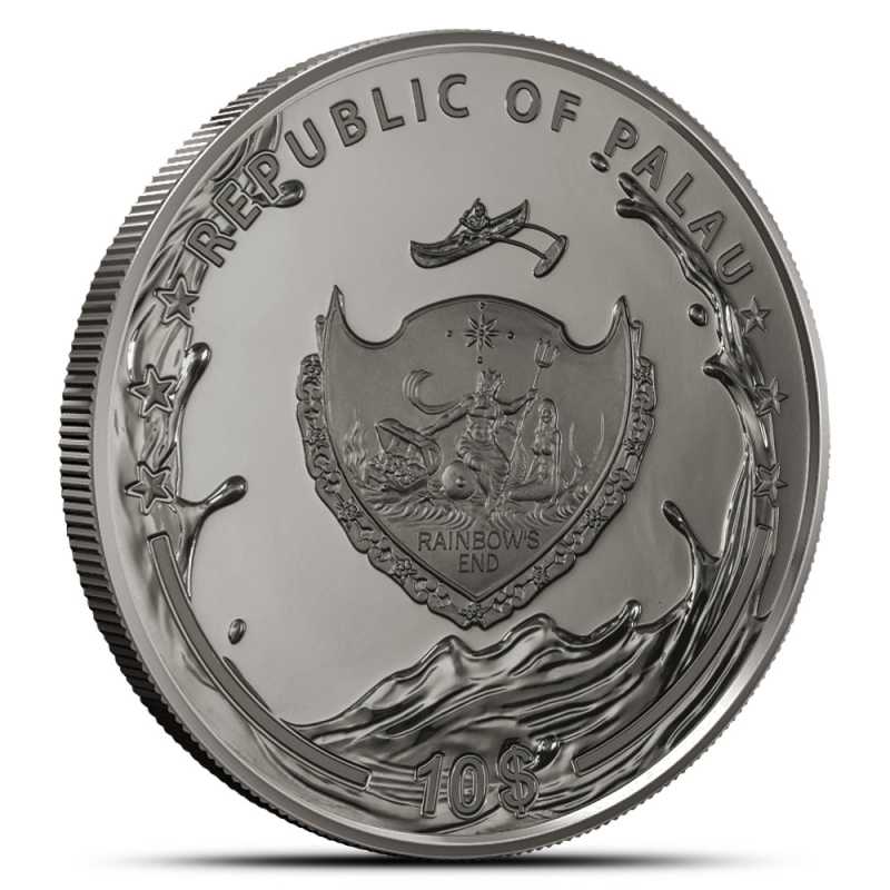 【最高鑑定/初期発行】2024 パラオ 水の女神 2オンス 銀貨 PR70 2024 2 oz Black Proof Palau Silver Goddess of Water Coin l JM Bullion™