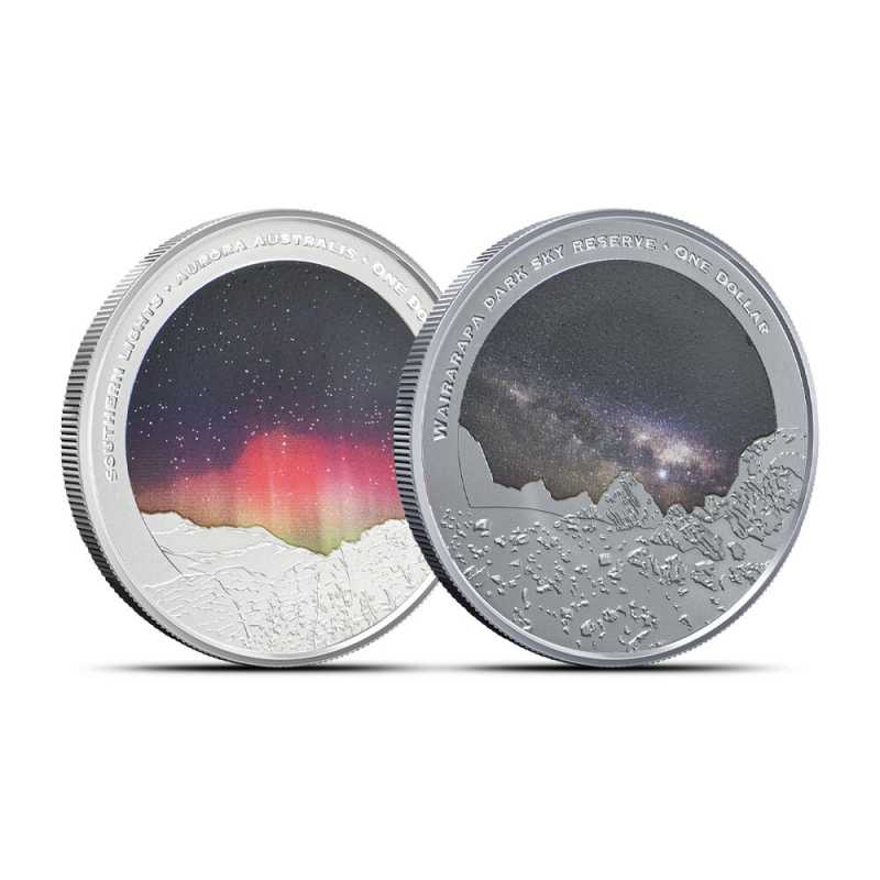 2024 Proof New Zealand Silver Dark and Light Sky 2-Coin Set l JM