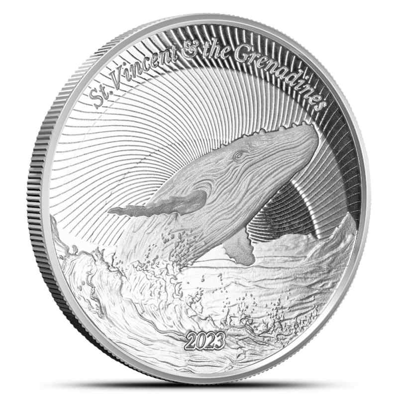 2023 EC8 Silver St. Vincent & The Grenadines Humpback Whale Coin l