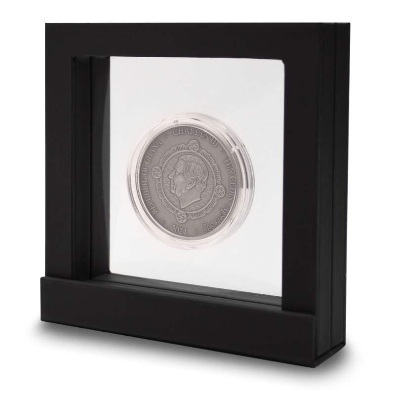 2024 50 Gram Antique Ghana Silver Imperial Guardian Lions Coin l