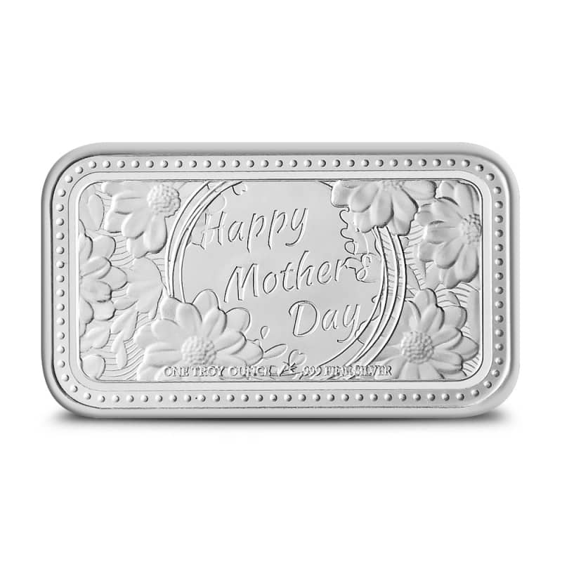 1 oz Silver Engravable Mothers Day Bar l JM Bullion™