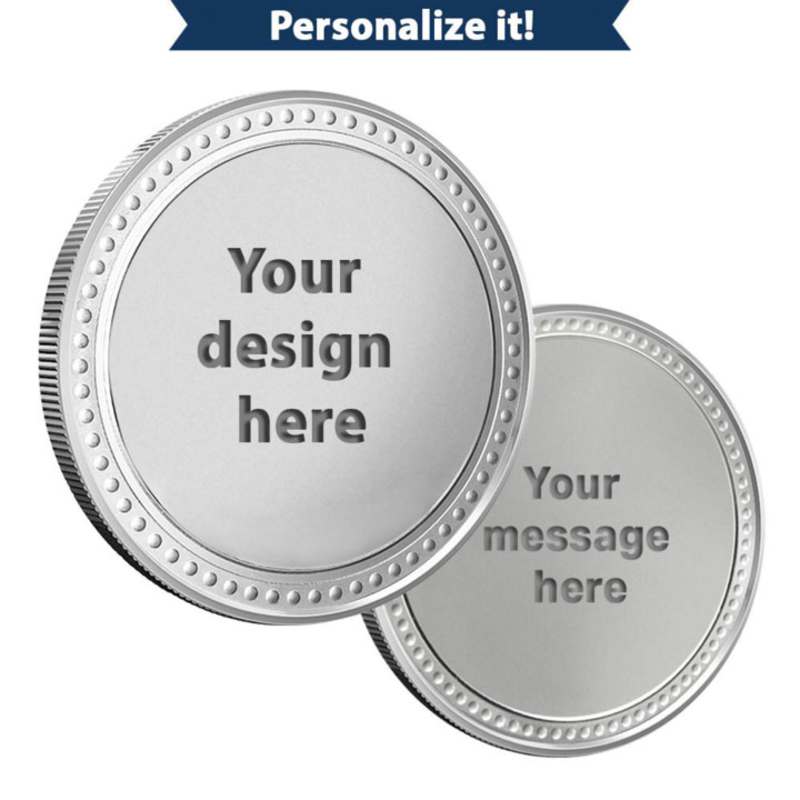 1/2 oz Design Your Own Engravable Silver Golf Ball Marker l JM