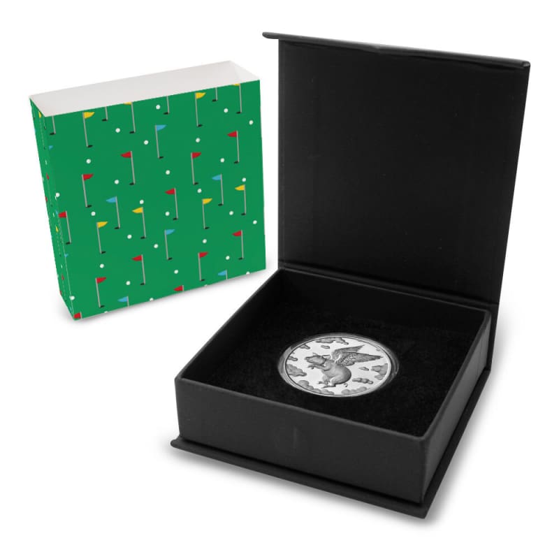 カントリーアーティスト 純銀 ブタ ホールマーク スターリングシルバー 箱付 1/2 oz Engravable Pigs Fly Golf Ball Marker Silver Round l JM Bullion™