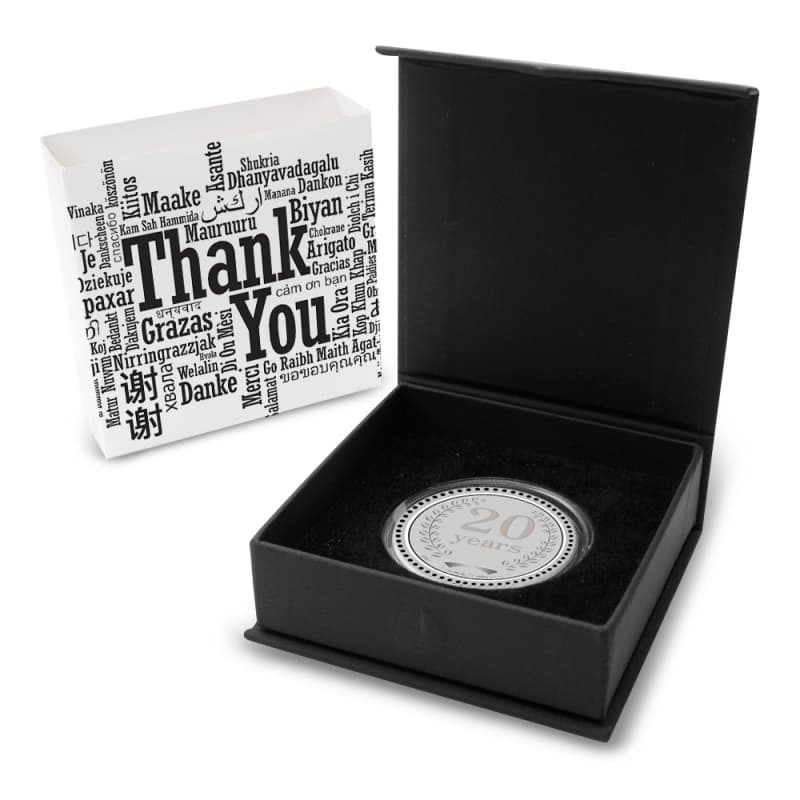 1 oz Silver Engravable 20 Years of Service Round l JM Bullion™
