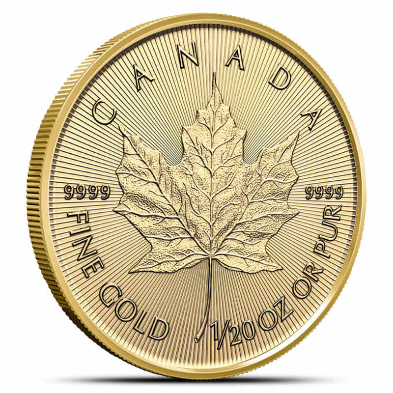  Canadian Mint メープルリーフ金貨 1/20 OZ 2025 1/20 oz Canadian Gold Maple Leaf Coin (BU) l JM Bullion™
