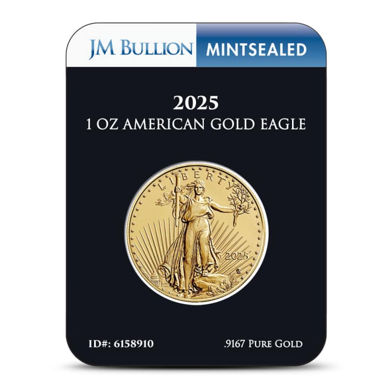2025 1 oz American Gold Eagle Coin (MintSealed, BU) l JM Bullion™